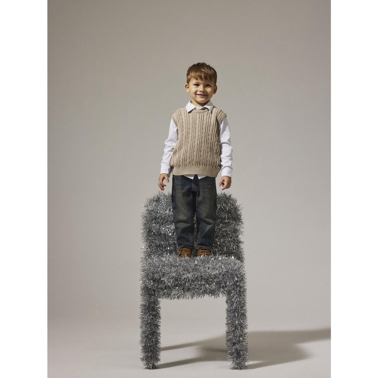 Name It Island Fossil Nmmroman Strikk Slipover