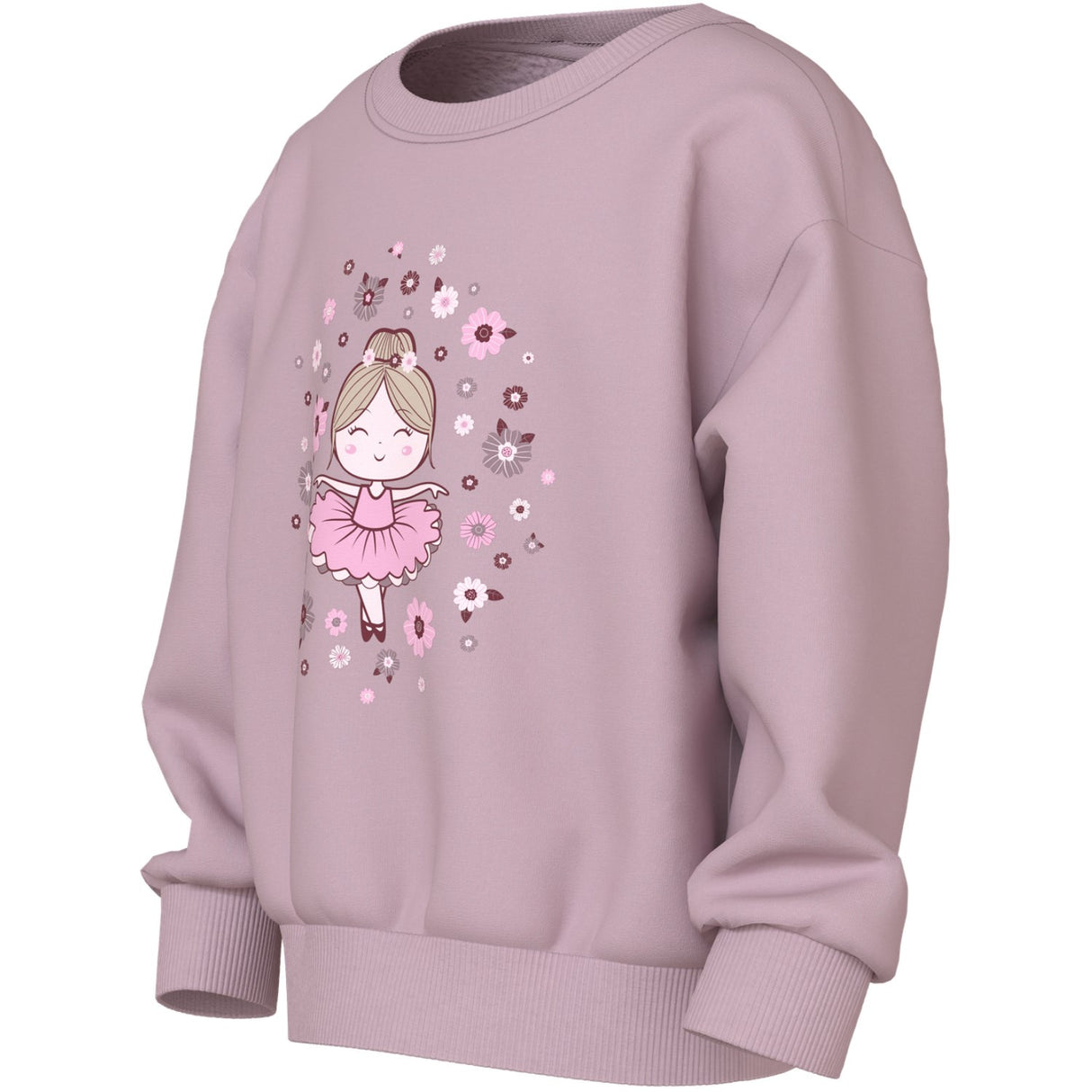 Name It Keepsake Lilac Dancer Nmfviloui Ls Rlx Sweat Bru