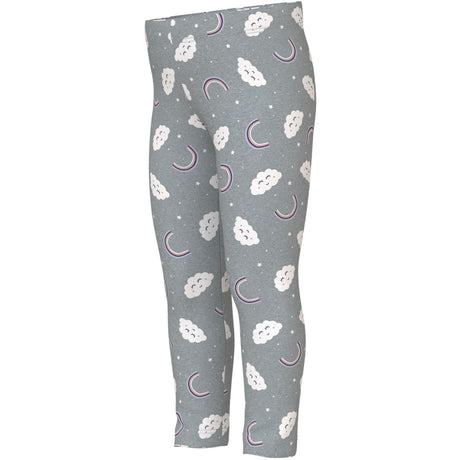 Name It Grey Melange Rainbow Clouds Nmfdavina Aop Swe Leggings Bru