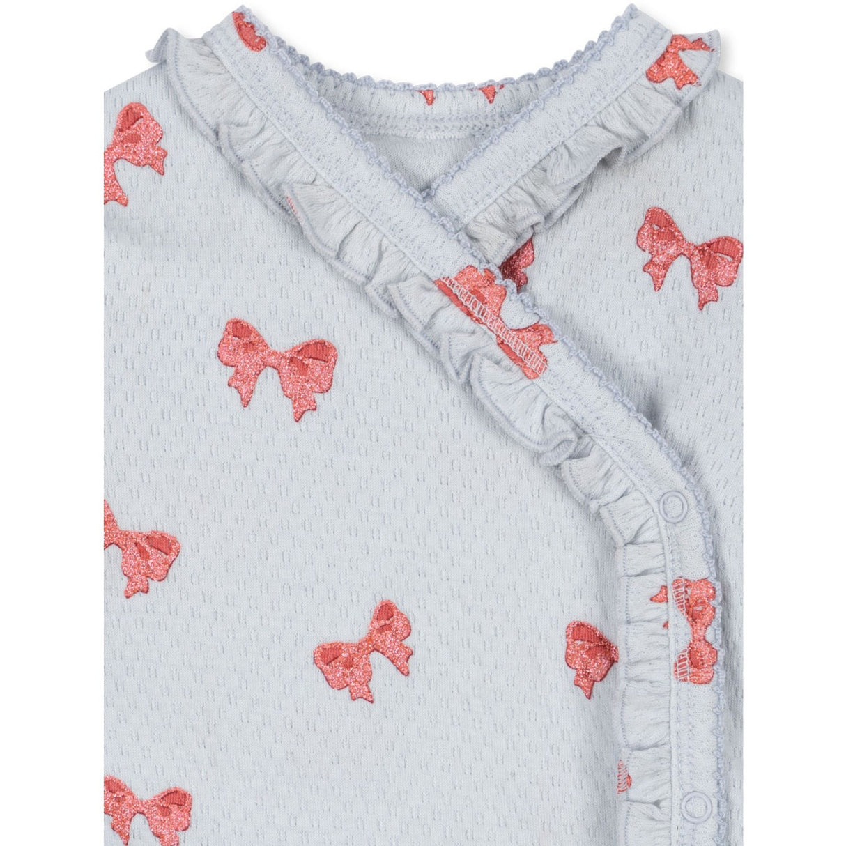 Konges Sløjd Rosia Blue Bow Sui Newborn Frill Body GOTS