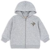 Konges Sløjd Grey Melange Lou Sweat Zip Hette Ocs