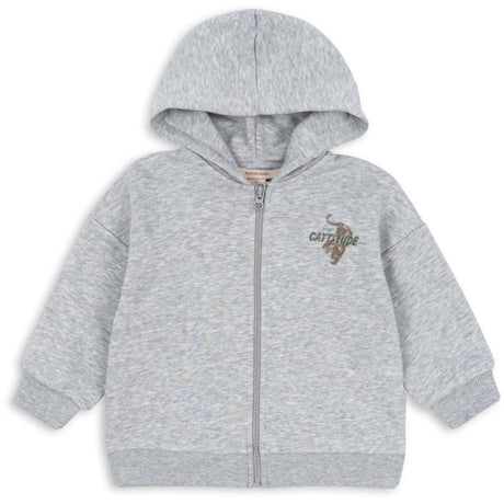 Konges Sløjd Grey Melange Lou Sweat Zip Hette Ocs