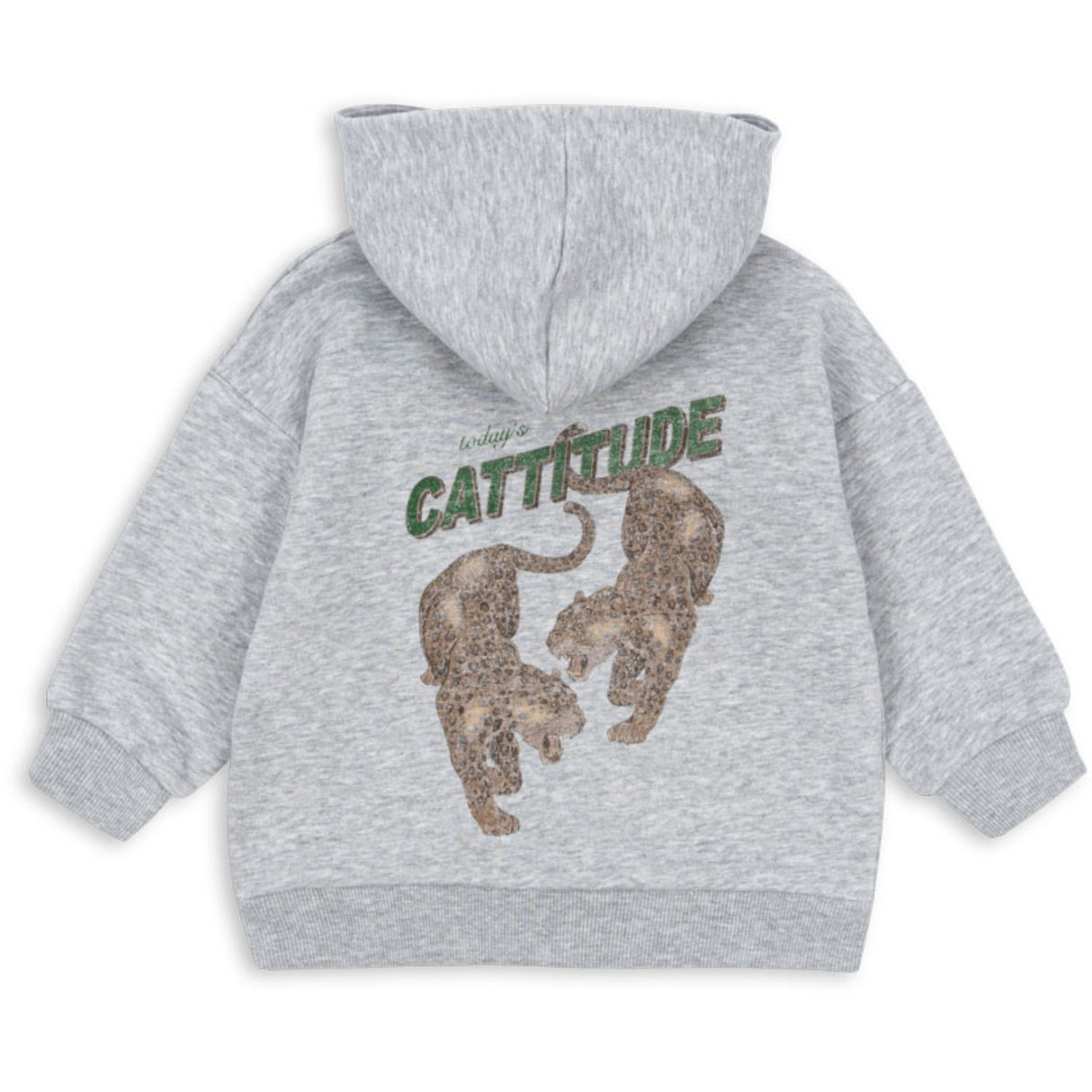 Konges Sløjd Grey Melange Lou Sweat Zip Hette Ocs