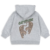 Konges Sløjd Grey Melange Lou Sweat Zip Hette Ocs