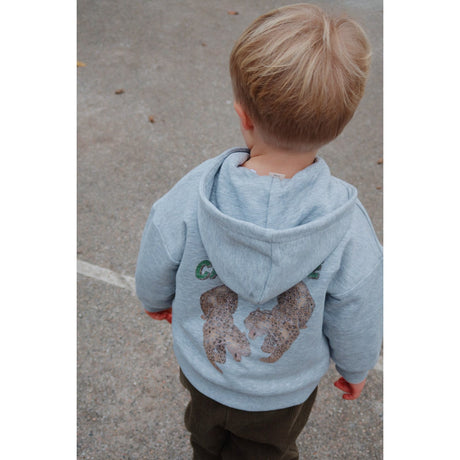 Konges Sløjd Grey Melange Lou Sweat Zip Hette Ocs