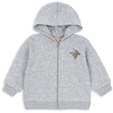 Konges Sløjd Grey Melange Lou Sweat Zip Hette Ocs