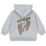 Konges Sløjd Grey Melange Lou Sweat Zip Hette Ocs