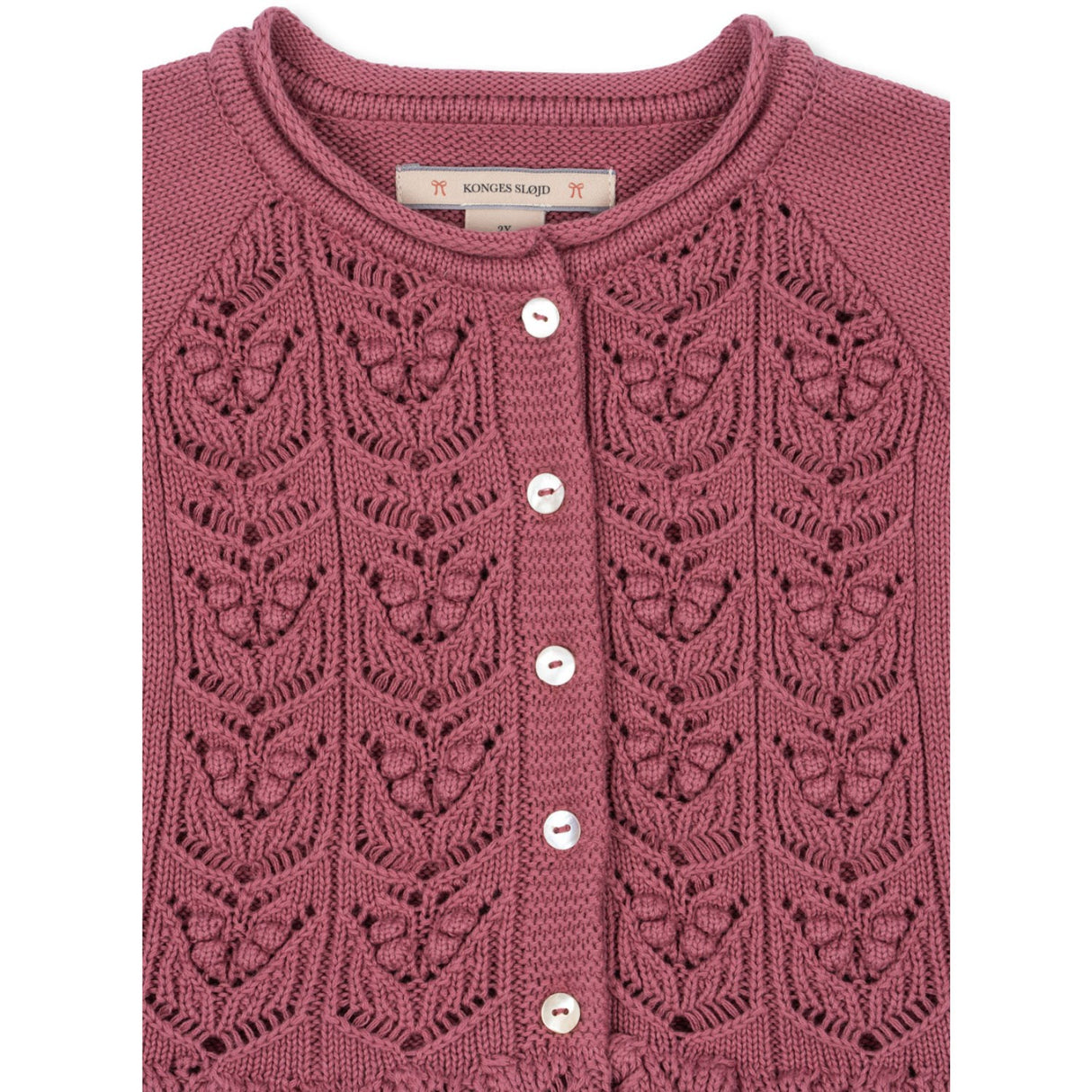 Konges Sløjd Deco Rose Cabby Frill Cardigan GOTS