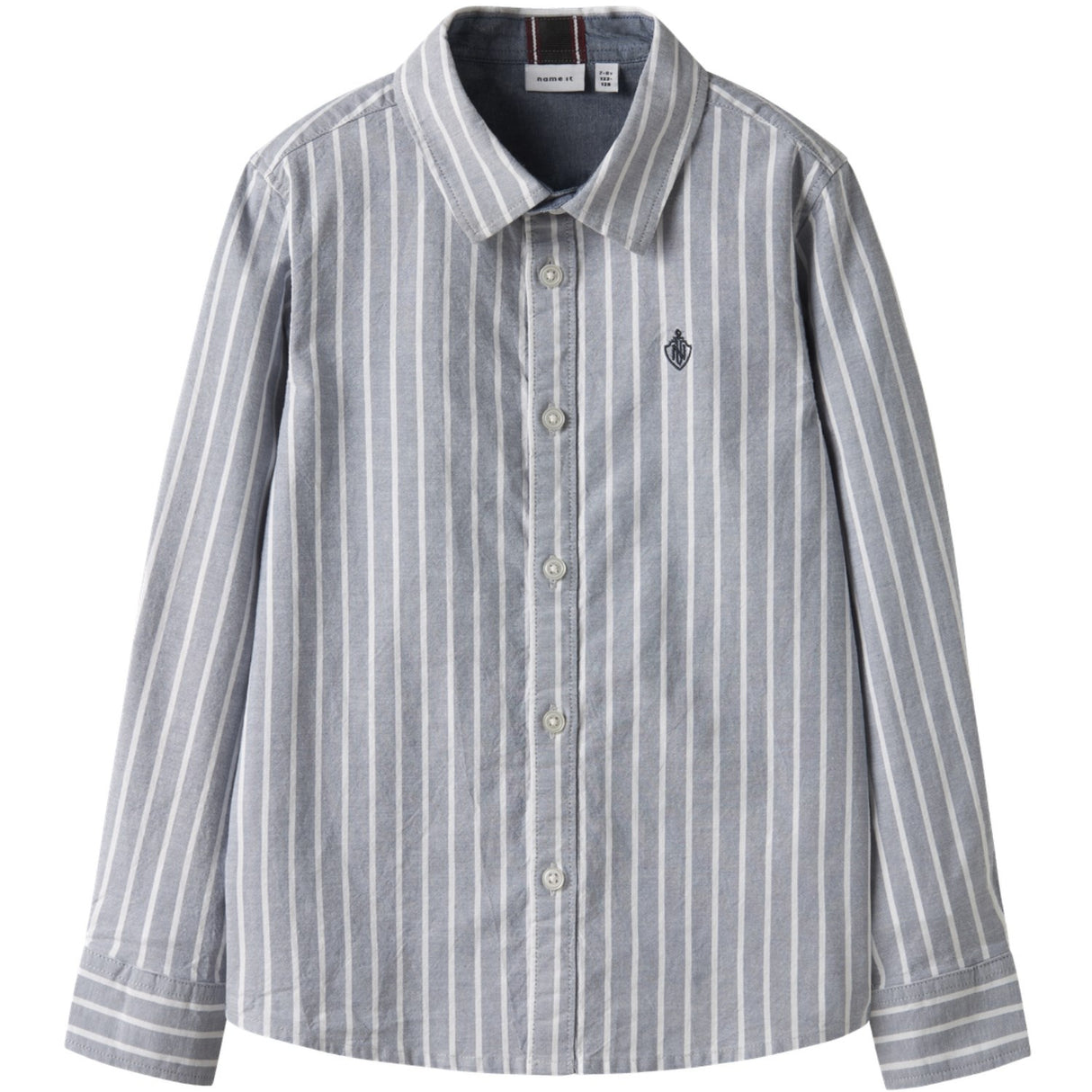 Name It Flint Stone Thin Stripe - Bright White Nmmrekid Shirt