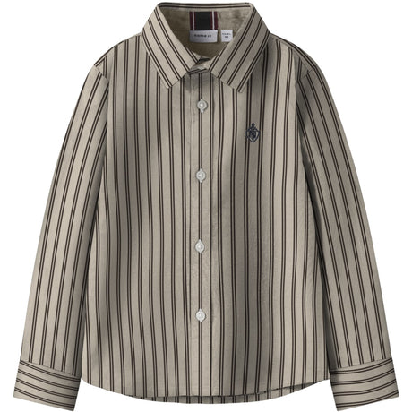Name It Island Fossil Thin Stripe - Delicioso Nmmrekid Shirt