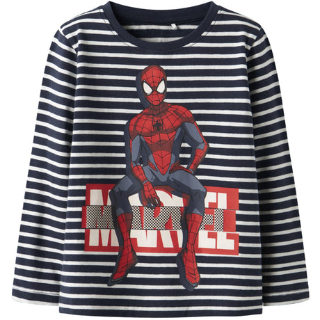 Name It Navy Blazer Nmmodys Spider Ls Nreg Top Mar