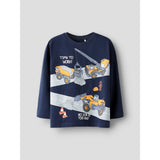 Name It Navy Blazer Nmmofek Tonka Ls Nreg Top Cplg