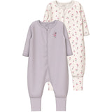 Name It Jet Stream Nbfnightsuit 2P Zip Ff Flower Noos
