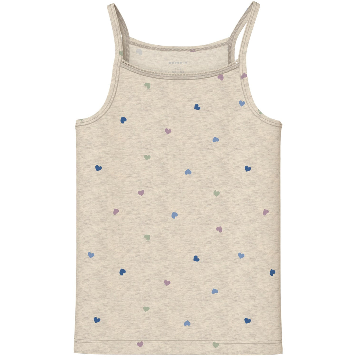 Name It Peyote Melange Nkfstrap Topp 2P Peyote Hearts Noos