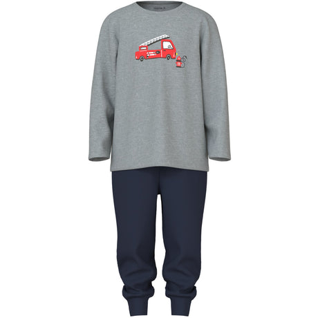 Name It Grey Melange Nmmnightset Grey Firetruck Noos