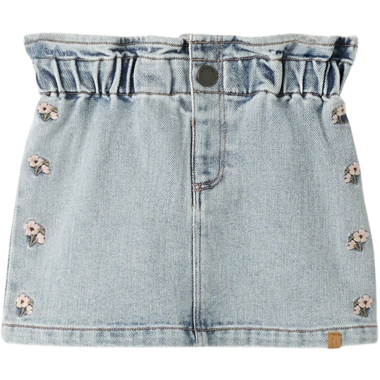 Lil'Atelier Medium Blue Denim Flower Emb Nmfdarlee Doa Dnm Skjørt 4499-Se Lil