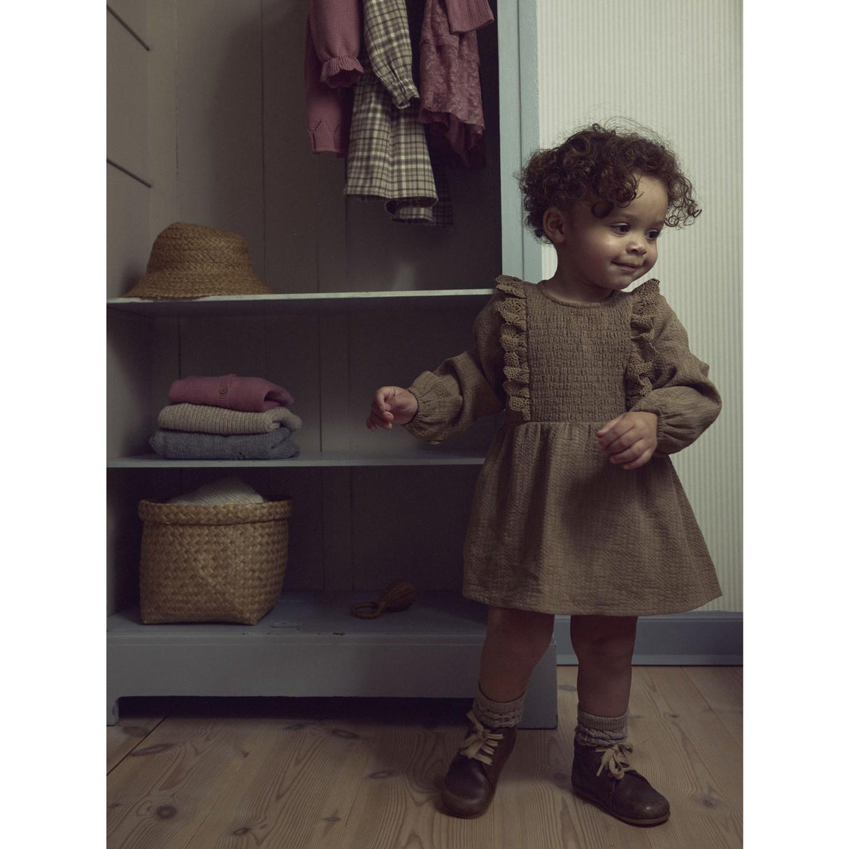 Lil'Atelier Sepia Tint Nbfrosita Liu Ls Body Kjole Lil