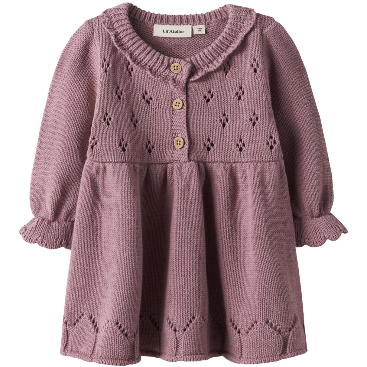 Lil'Atelier Nostalgia Rose Nbframla Lia Ls Strikk Kjole Lil