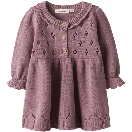 Lil'Atelier Nostalgia Rose Nbframla Lia Ls Strikk Kjole Lil