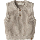 Lil'Atelier Oxford Tan Melange Nbmrokko Strikk Vest Lil