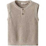 Lil'Atelier Oxford Tan Melange Nmmrokko Strikk Vest Lil