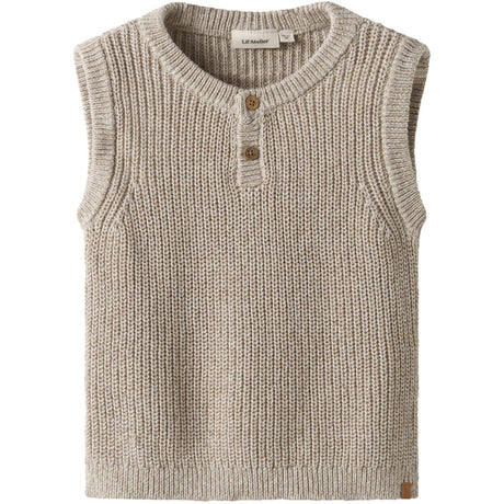 Lil'Atelier Oxford Tan Melange Nmmrokko Strikk Vest Lil