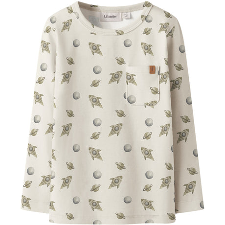 Lil'Atelier Turtledove Space Nmmlayo Geo Ls Slim Topp Lil
