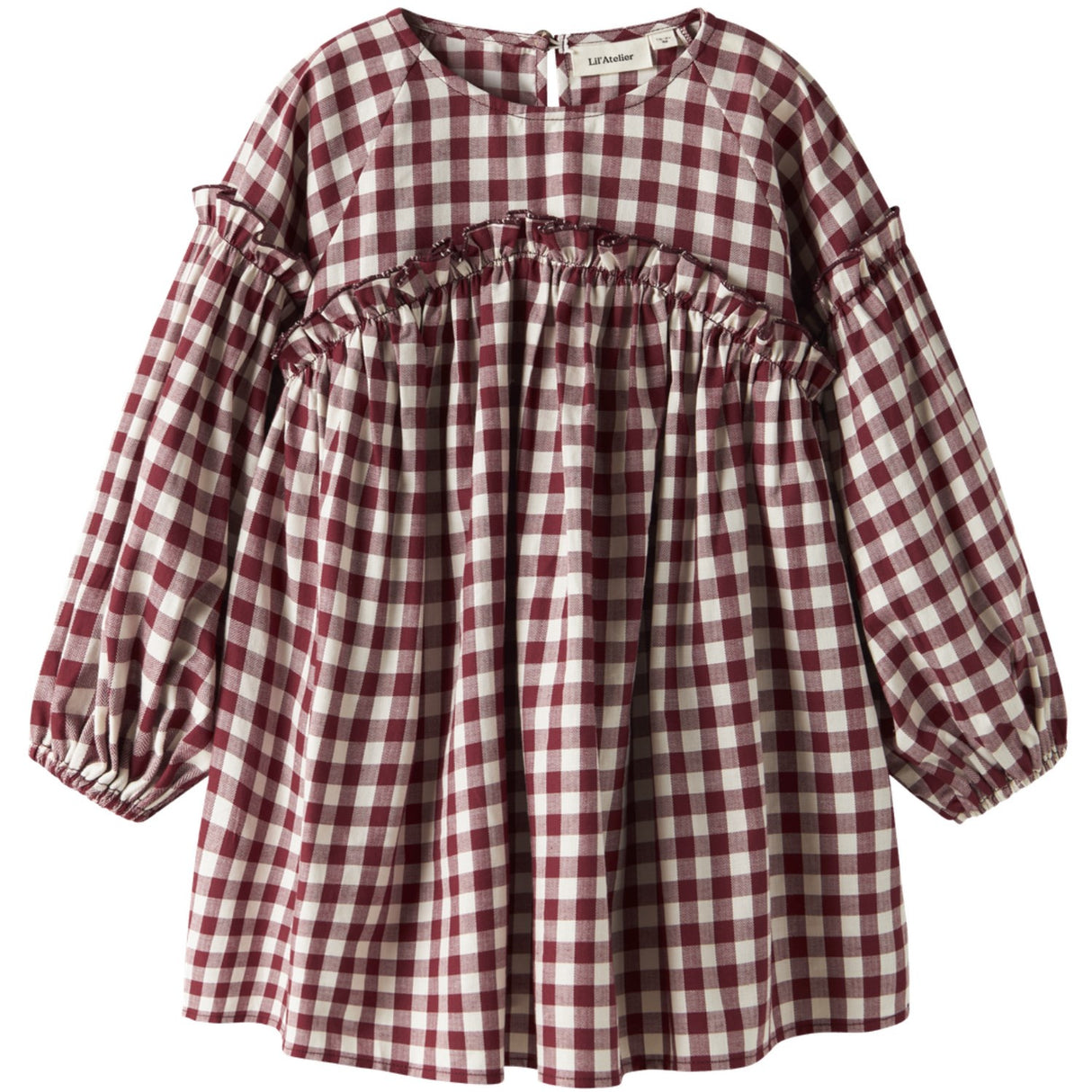 Lil'Atelier Red Dahlia Nmfrio Ls Loose Kjole Lil