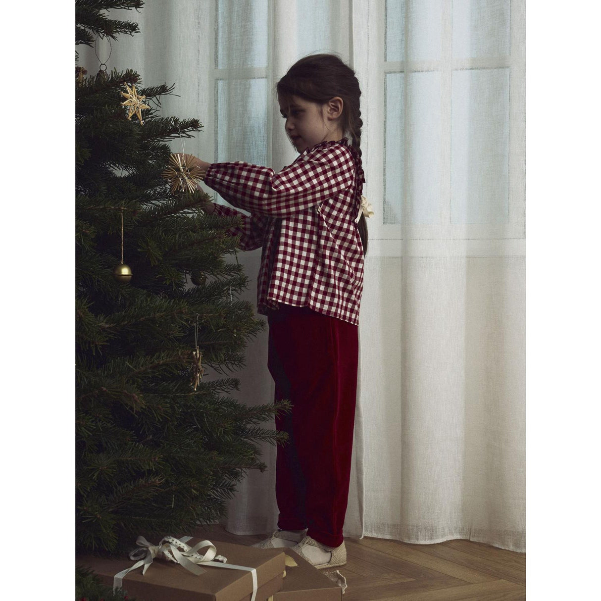 Lil'Atelier Red Dahlia Nmfsaga Sag Loose Bukser Lil