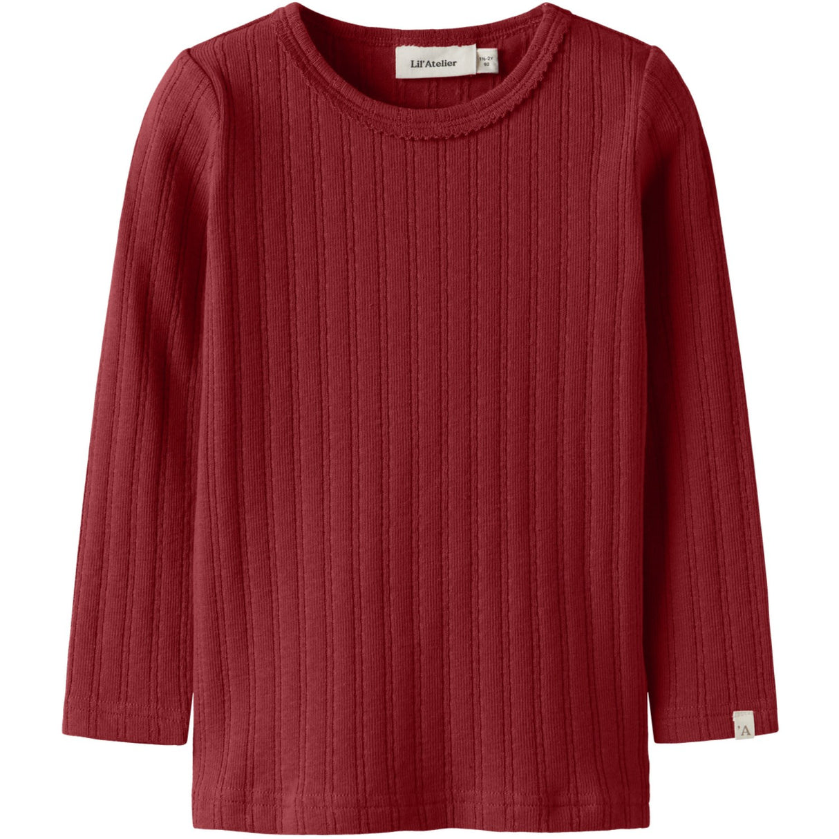 Lil'Atelier Red Dahlia Nmfrita Sig Ls Slim Topp Lil