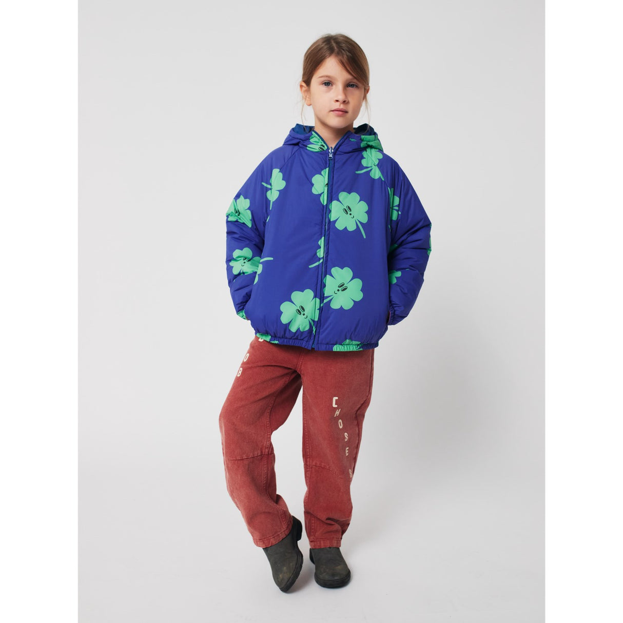 Bobo Choses Purple Lucky Clover All Over Vendbar Anorak