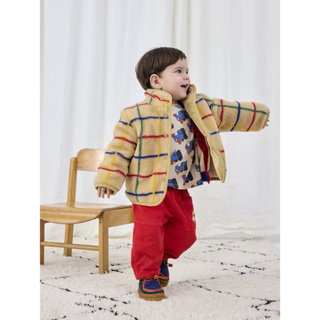 Bobo Choses Offwhite Stripe Farge Sheepskin Jakke