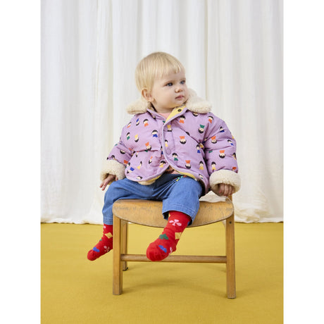 Bobo Choses Lavender Game Pawns All Over Vendbar Sheepskin Jakke