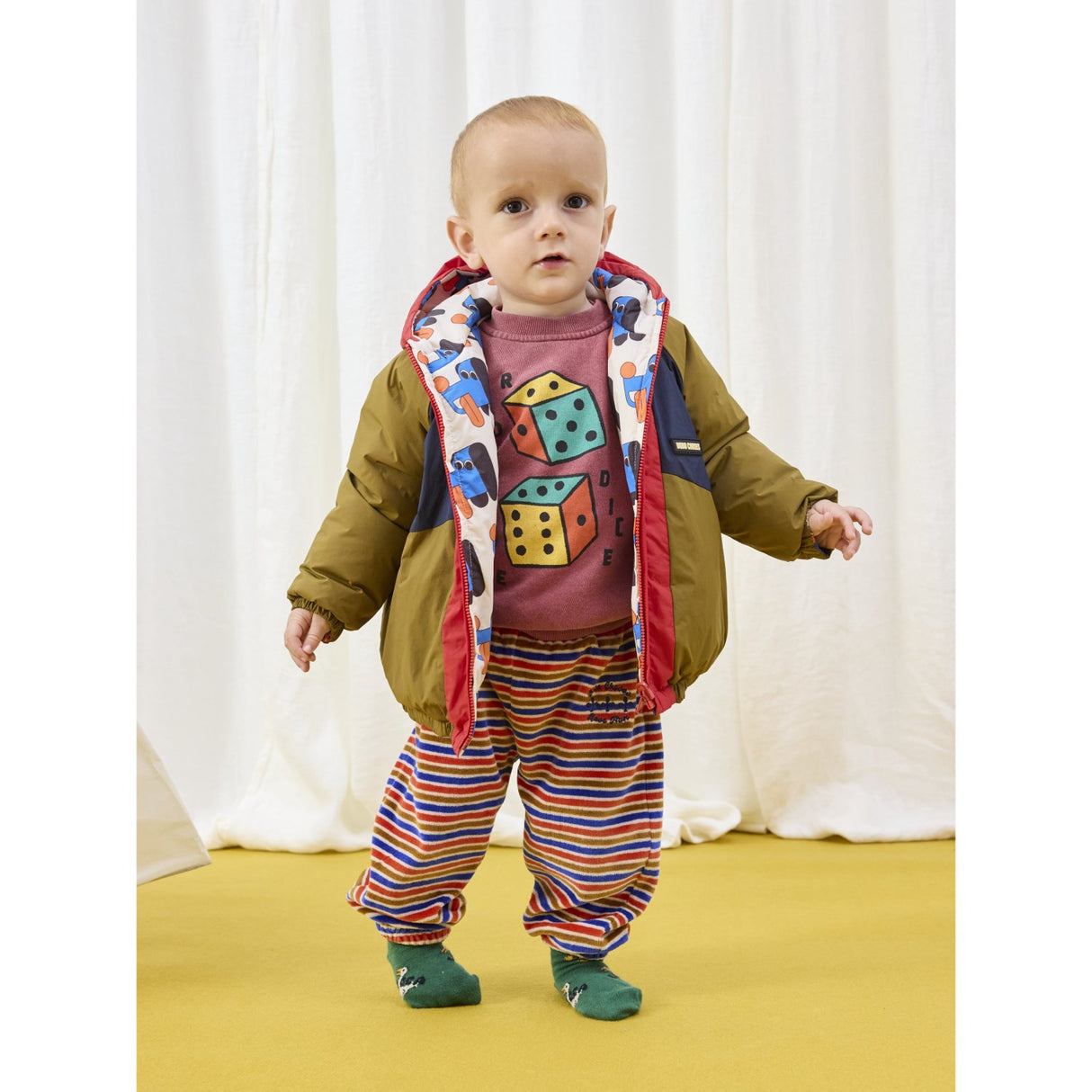 Bobo Choses Multicolor Doggy Mate All Over Vendbar Jakke