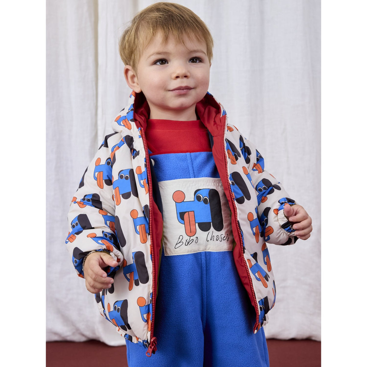 Bobo Choses Multicolor Doggy Mate All Over Vendbar Jakke