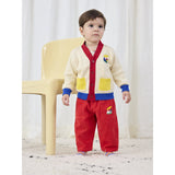 Bobo Choses Offwhite Bobo Choo Choo Farge Block Cardigan