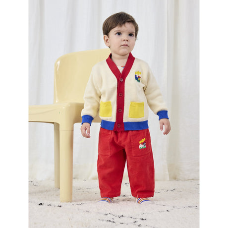 Bobo Choses Offwhite Bobo Choo Choo Farge Block Cardigan