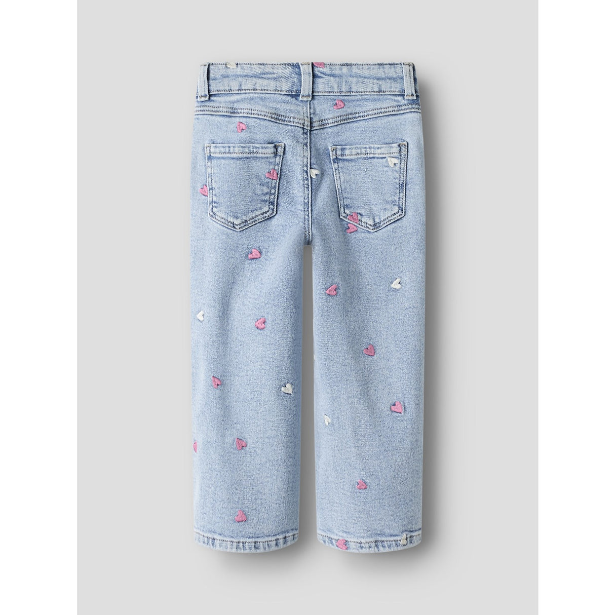 Name It Light Blue Bleached Denim Nmfrose Wide Emb Jeans 2633-Fr Noos