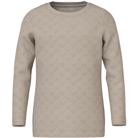 Name It Feather Gray Nmfsif Ls Slim Topp