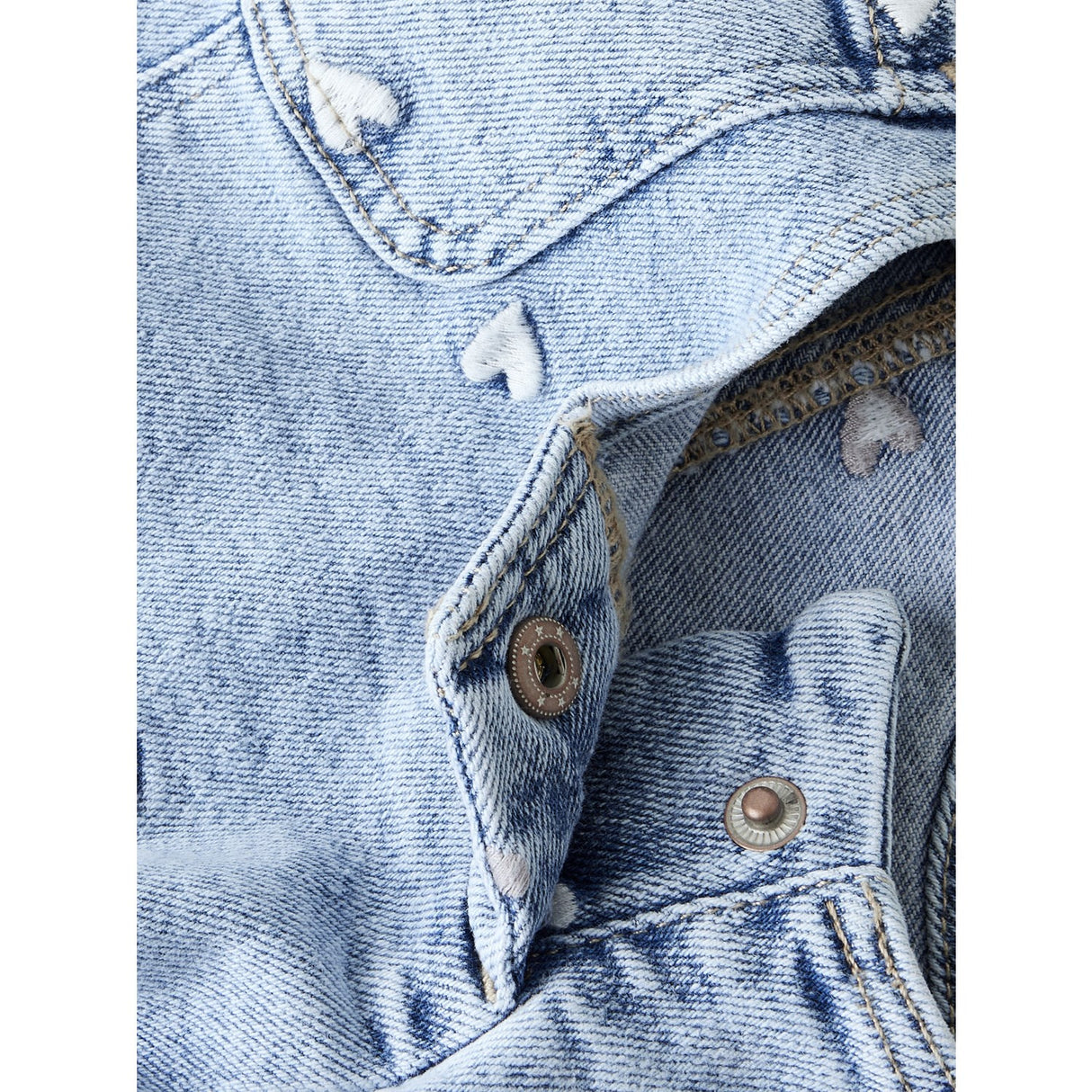 Name It Light Blue Bleached Denim Nmfelina Dnm Emb Spencer 2633-Fr T