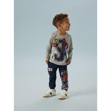 Name It Grey Melange Nmmdeep Spider Ls Nreg Topp Box Noos Mar