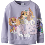 Name It Lavender Gray Nmfjara Paw Nreg Sweat Bru Noos Cplg