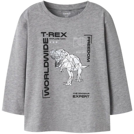 Name It Grey Melange Nmmbryso Ls Nreg Topp Box