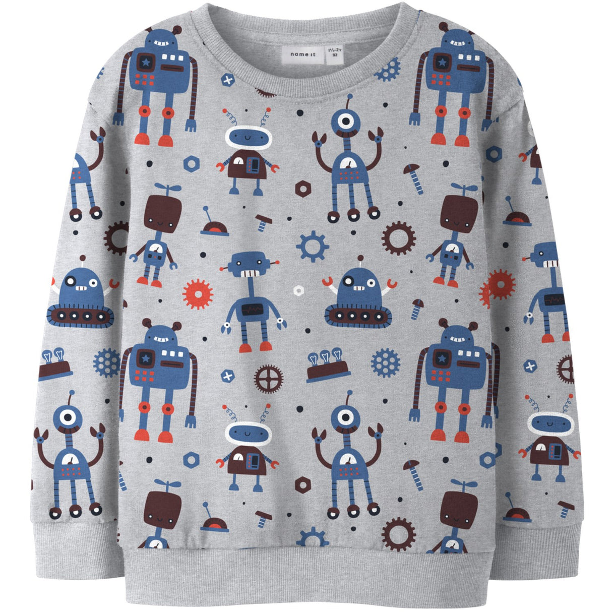 Name It Light Grey Melange Nmmtino Ls Nreg Swe Bru Box Pb