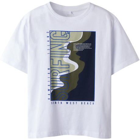 Name It Bright White Nkmhansy Ss Nreg Topp Box Pb