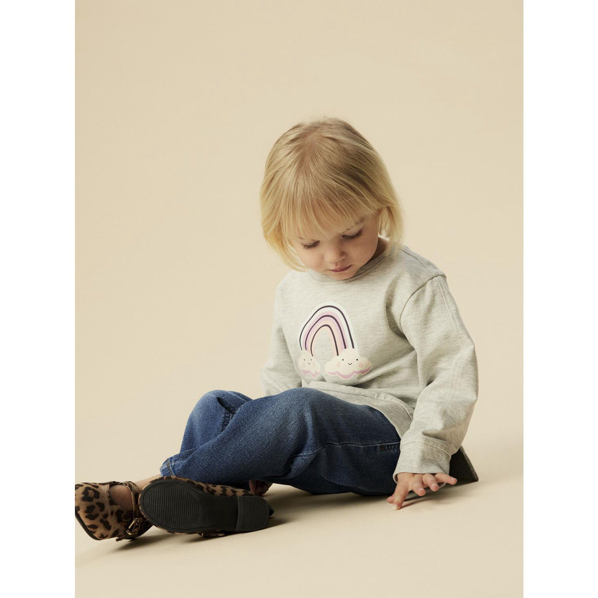 Name It Light Grey Melange Nmfbissine Ls Nreg Swe Unb Box Pb