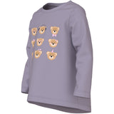 Name It Lavender Gray 3 Teddy Bears Nmfviolet Ls Loose Topp