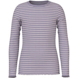 Name It Lavender Gray Lilac Marble Stripe Nmfvemma Ls Slim Topp
