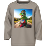 Name It Vintage Khaki Dino Motorcycle Nmmvoto Ls Nreg Topp