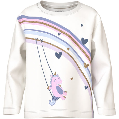 Name It Cloud Dancer Unicorn Rainbow Nmfvaliane Ls Nreg Topp